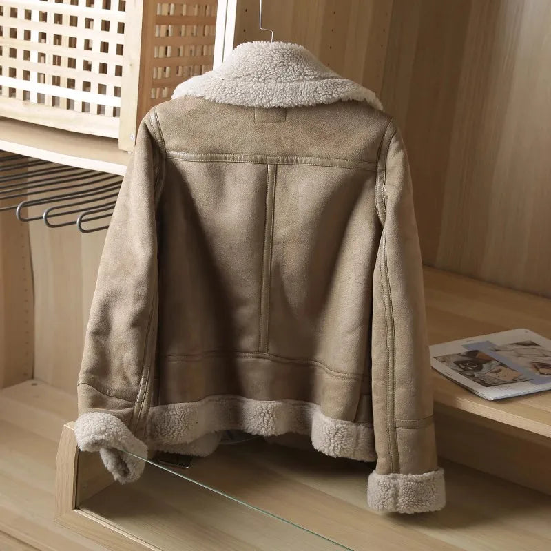 Herren-Wildlederjacke, dick, isoliertes Wildleder, für kalte Wintermonate-3