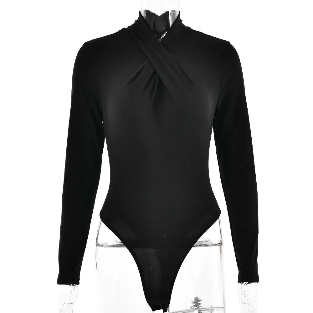 Variant image for Damen-Bodysuit schlichtes Design Polyester und Elasthan-1