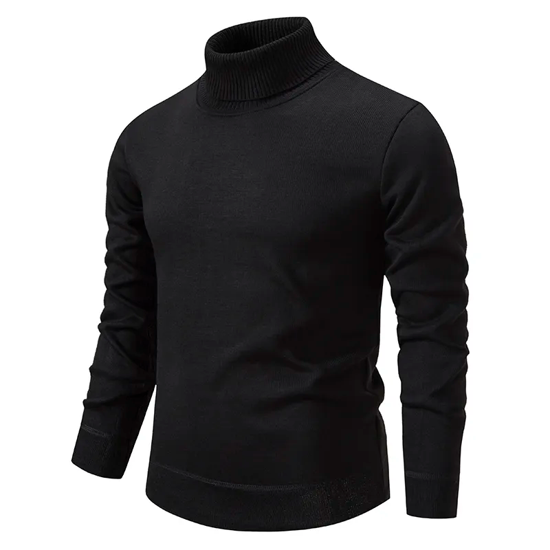 Herren-Wollpullover, Rollkragenpullover, aus rein, neu, Wolle, für Winter-2