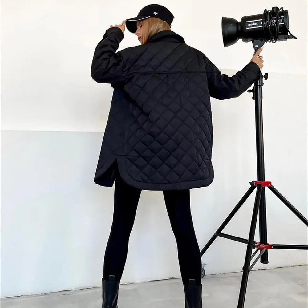 Damenjacke Gesteppt mit Taillengürtel in Polyester-6