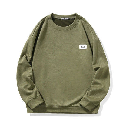 Variant image for Herren-Pullover, minimalistischer Rundhals, weiche Baumwolle, mit grafischem Detail-18