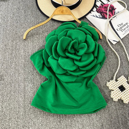 Geblümtes Party-Top für Damen aus Baumwolle und Polyester – Patchwork-Details für Alltag und Fest 8