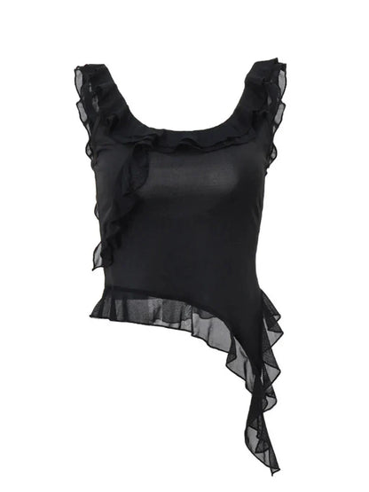 Damen-Top, Rüschen, Polyester, für Festtops-3
