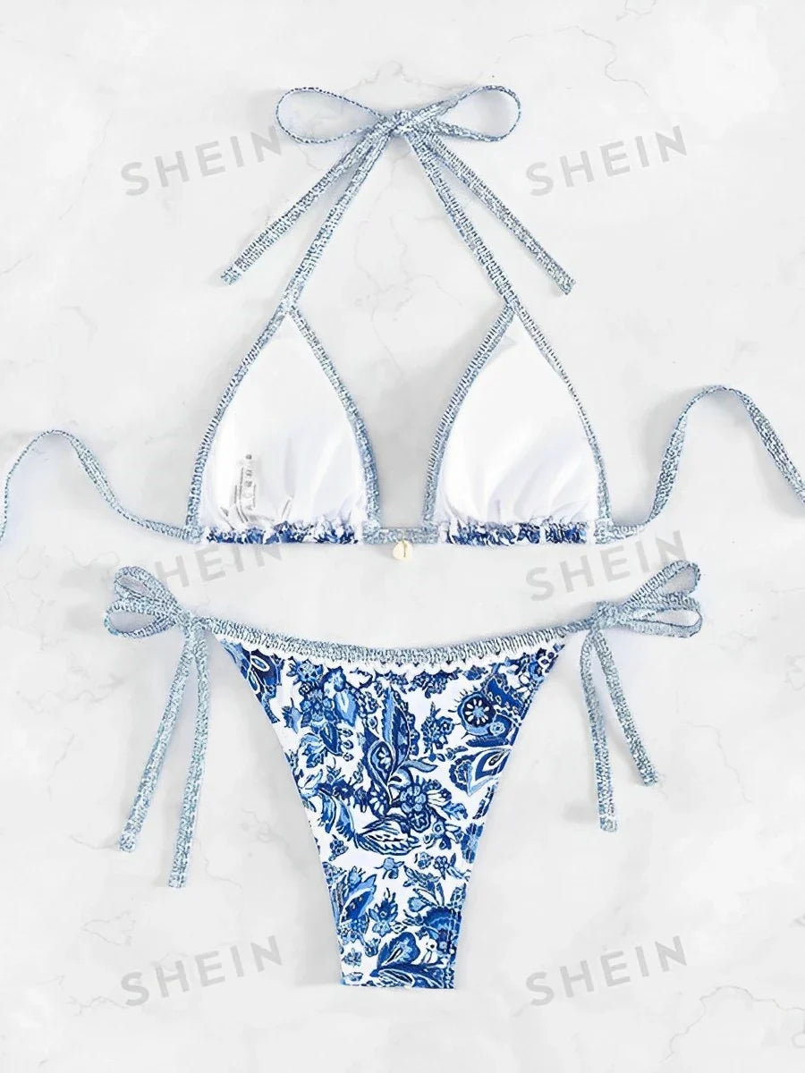 Damen-Bikini, zweiteilig, modernes Polyester-2