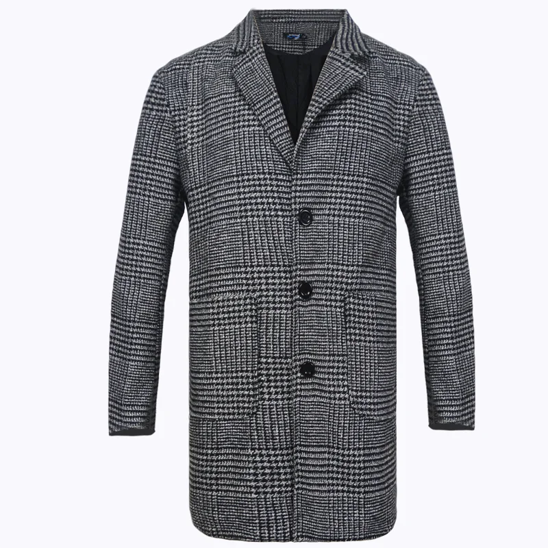 Langer Wintermantel Damen Elegant hochwertigem Stoff-3