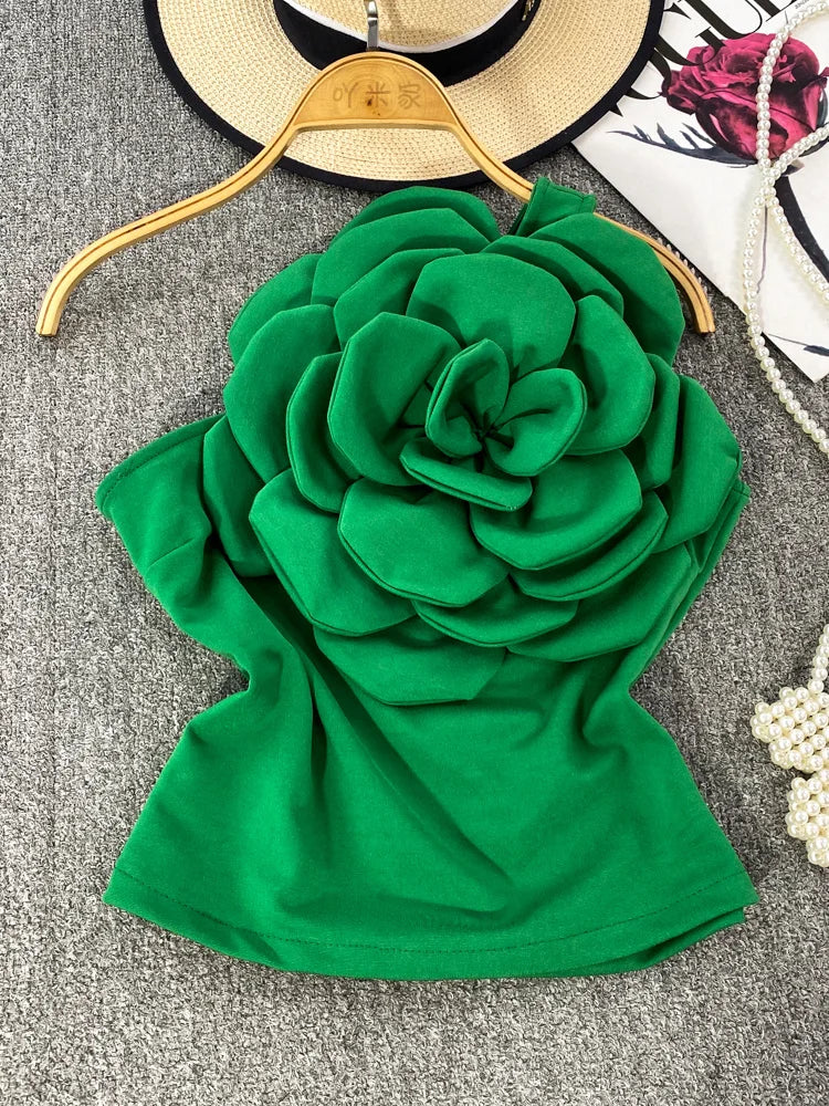 Geblümtes Party-Top für Damen aus Baumwolle und Polyester – Patchwork-Details für Alltag und Fest 3