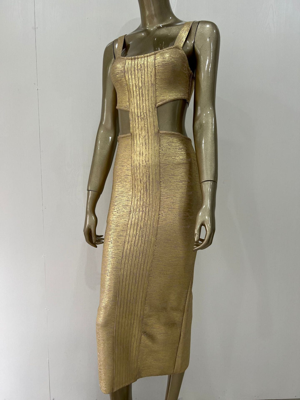 Damen-Midikleid, eckiger Ausschnitt, Nylon-6