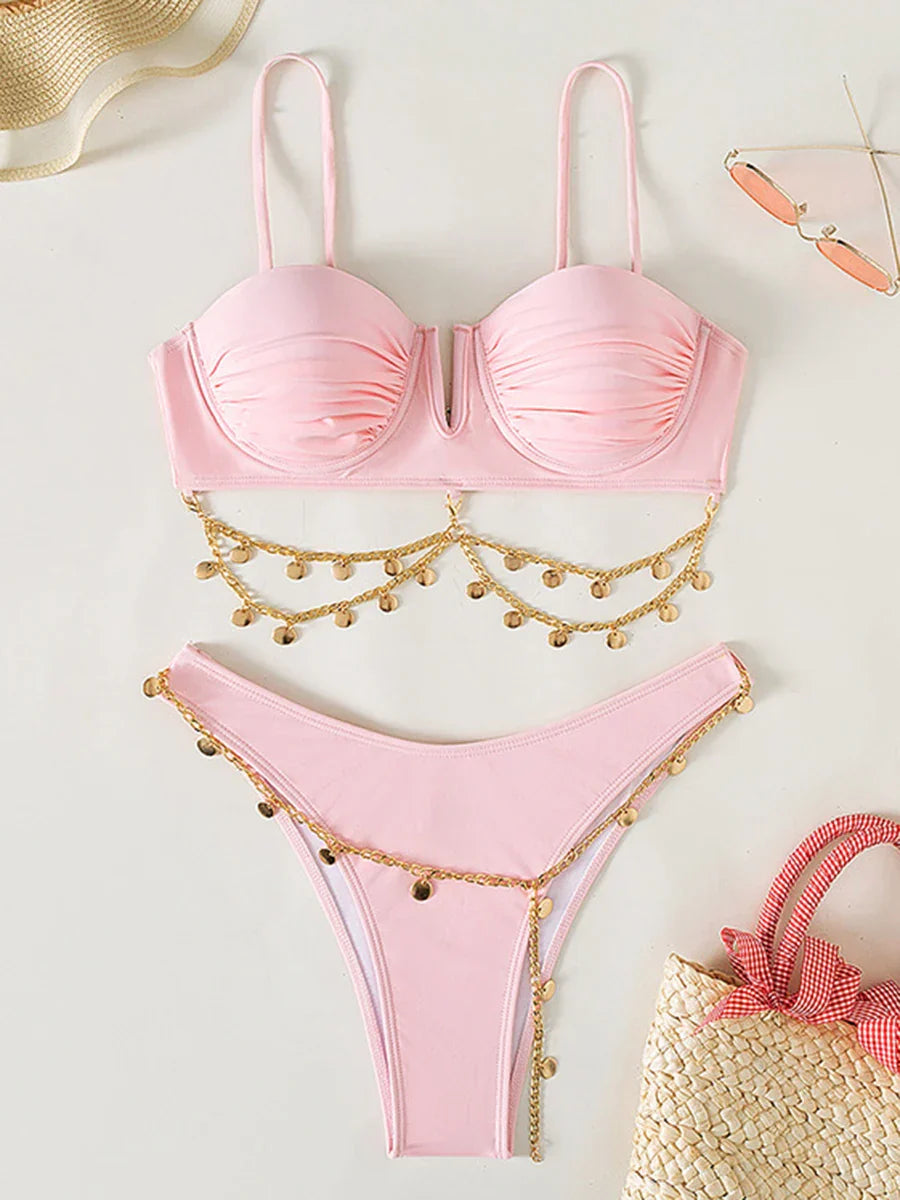 Variant image for Damen Bikini-Set Strand-Look Spandex Polyester-4
