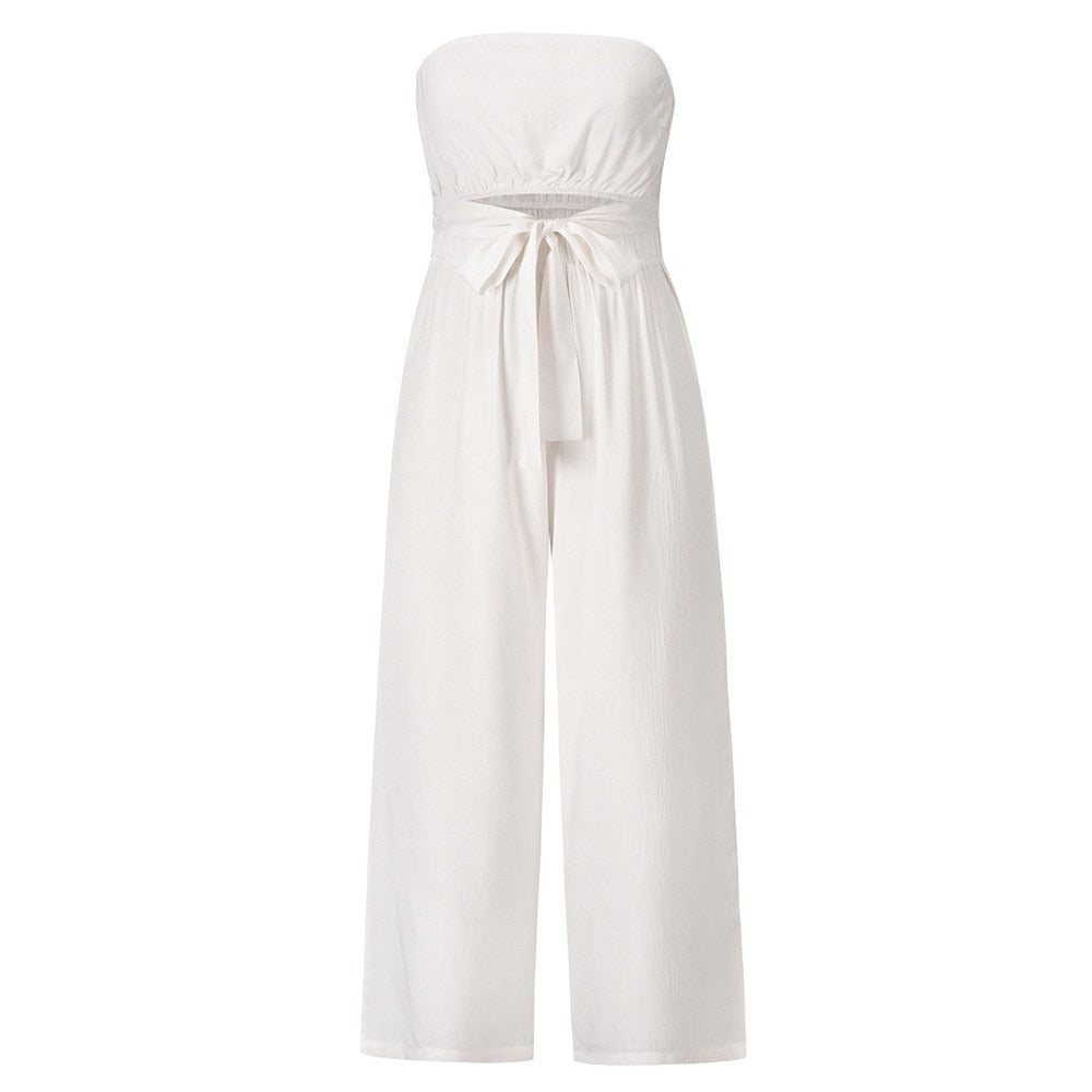Damen-Overall, trägerlos, weit, Baumwolle, für den Sommer 1