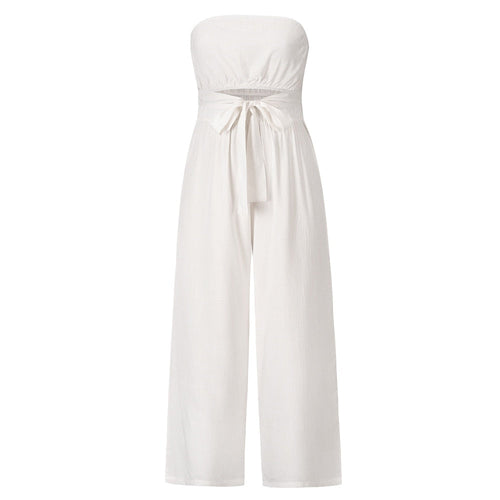 Damen-Overall, trägerlos, weit, Baumwolle, für den Sommer 1