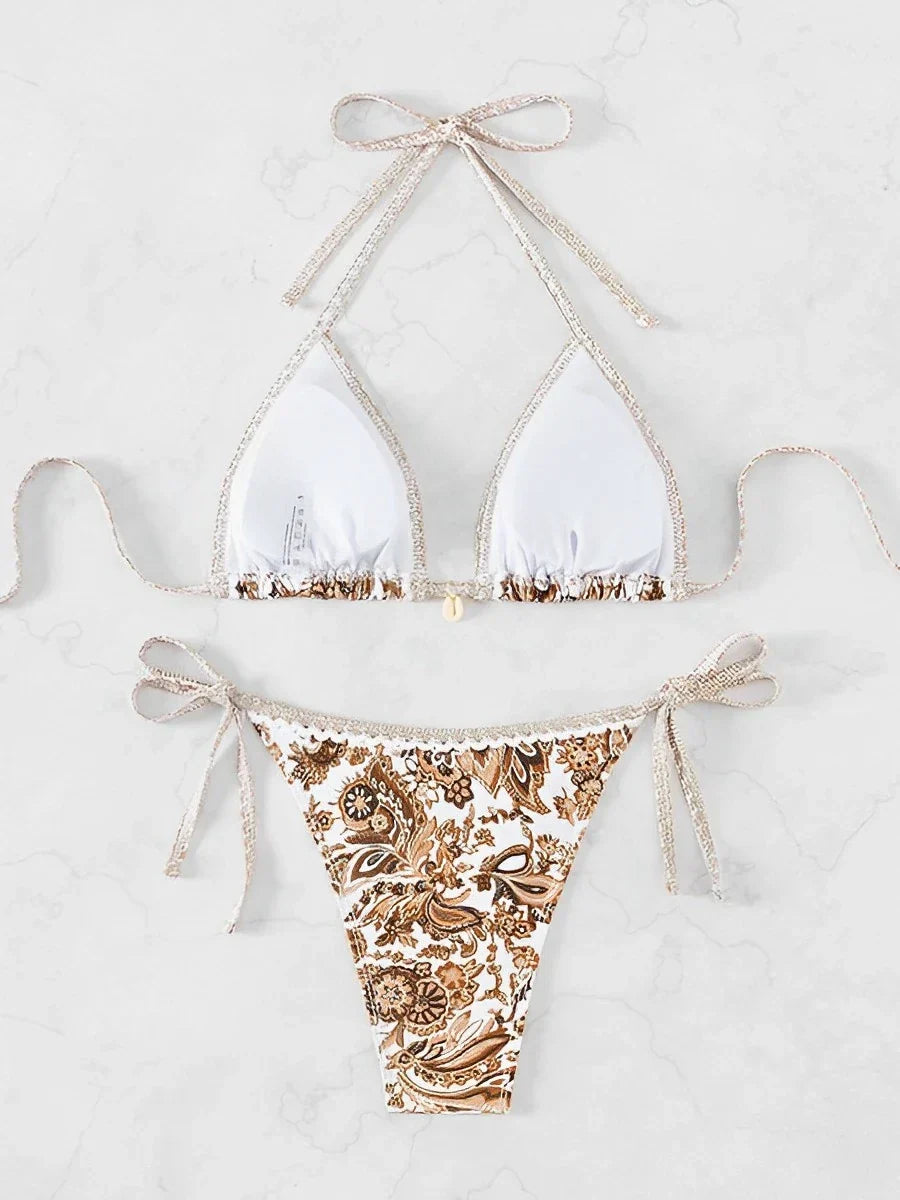 Damen-Bikini, zweiteilig, modernes Polyester-4