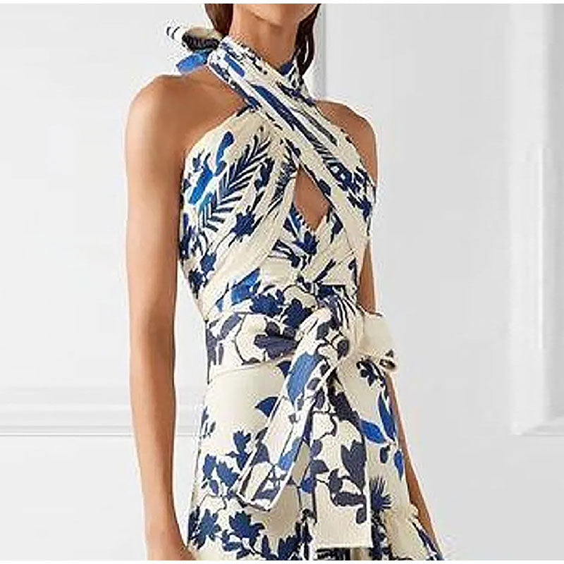 Damen-Blumenkleid, Rüschen, hochwertiger Stoff-3