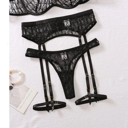 Damen-Unterwäsche-Set, minimalistisch, Polyester, schicke Unterwäsche, Body-3