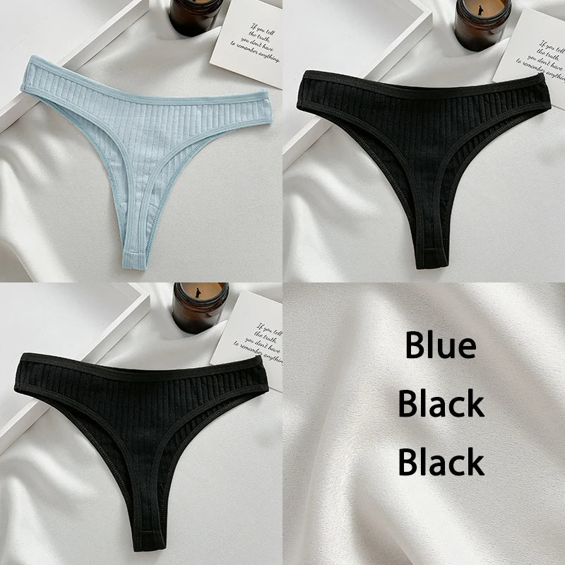 Variant image for Damen-Tanga, Set, monochrome Baumwolle, Spandex-77