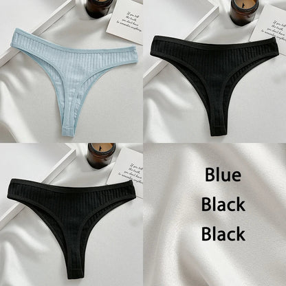 Variant image for Damen-Tanga, Set, monochrome Baumwolle, Spandex-77