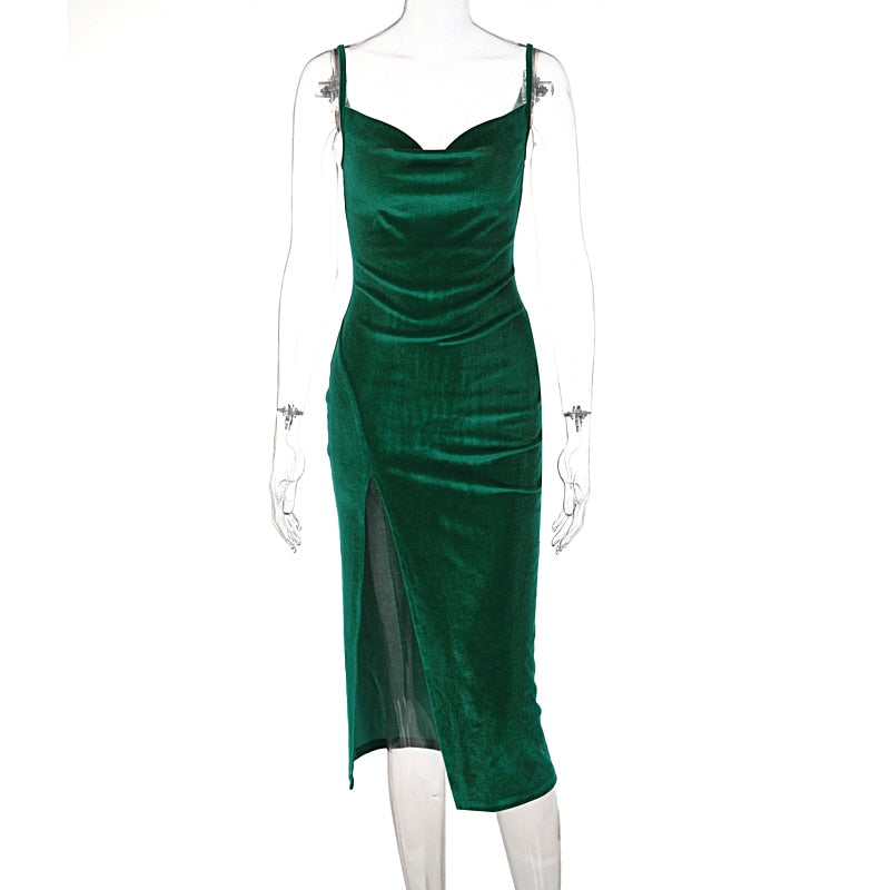 Maxikleid Damen Elastisch Polyester Spandex Enges Passform 4