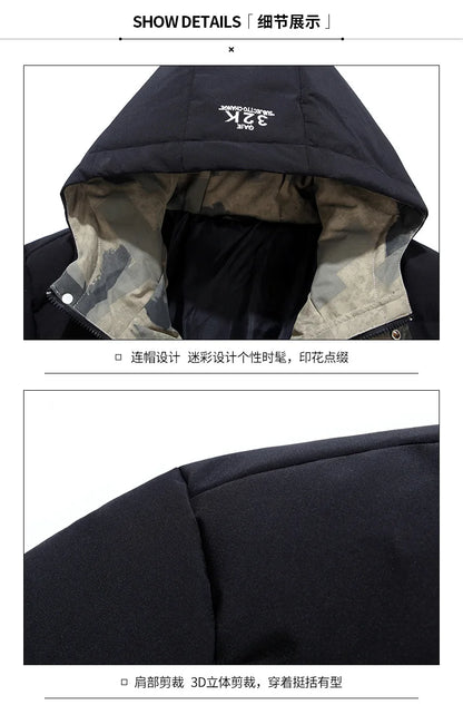 Herrenparka mit Kapuze, windabweisend, 100% Baumwolle-4