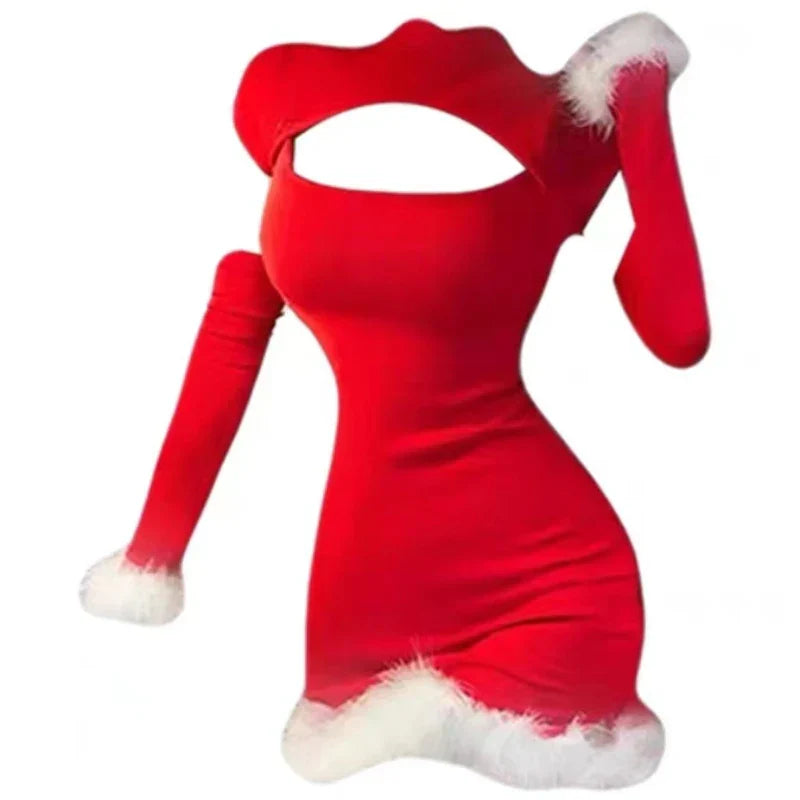 Damen-Minikleid, O-Ausschnitt, Baumwollmischung, Standard-Passform 2