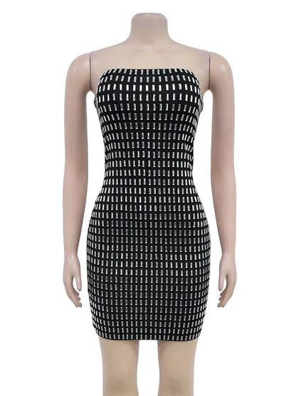 Damen-Minikleid, Strassdekoration, Polyester-4