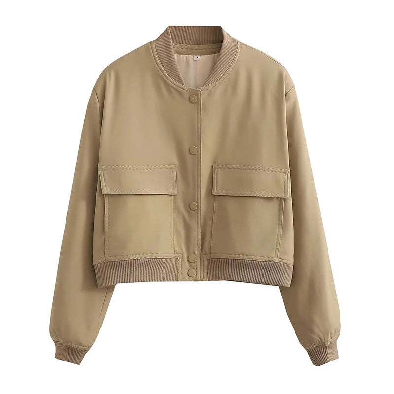 Damenjacke Moderne Bomberjacke Polyester für Damen-5