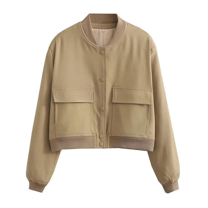 Damenjacke Moderne Bomberjacke Polyester für Damen-5