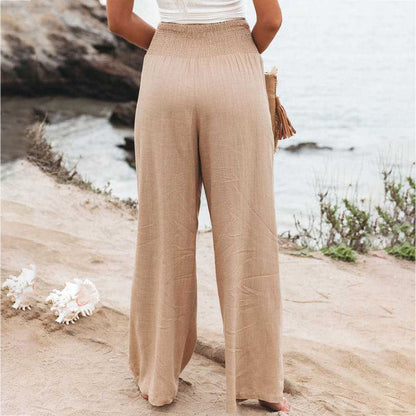 Damen-Hose, weiter Schnitt, weiches Material, italienischer Stil-4