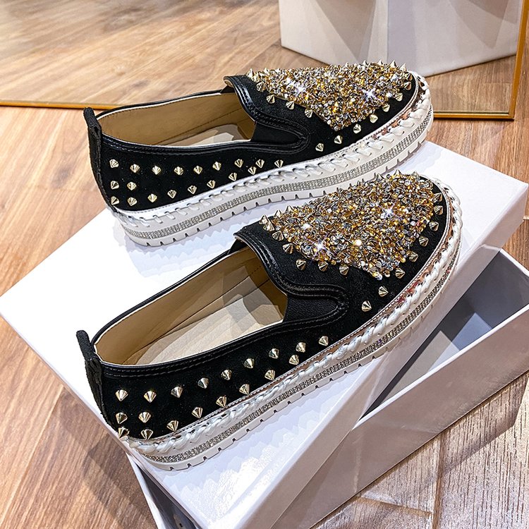 Damen-Pantoffeln, Slip-On, PU, mit Strass-Details-2