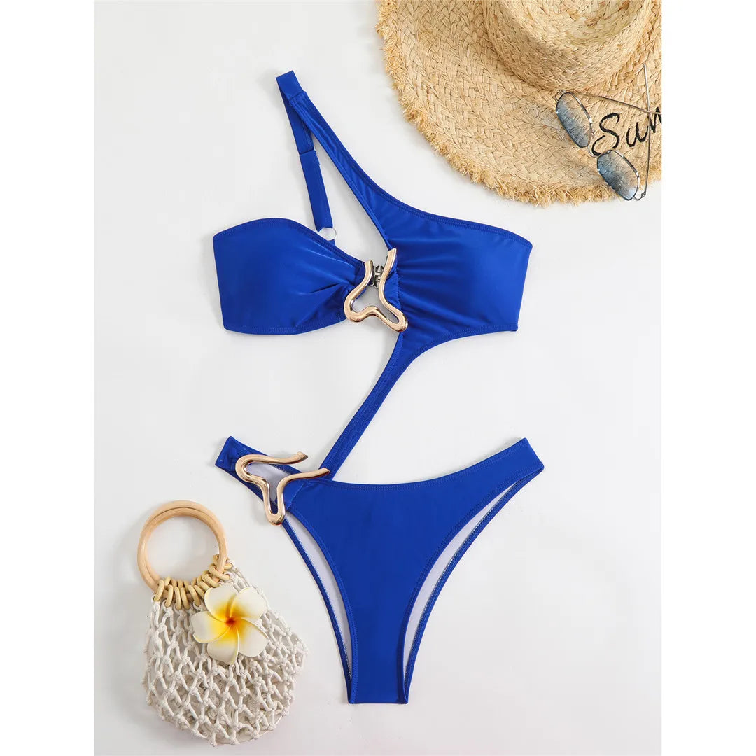 Damen-Monokini, chaotischer Stil, Polyamid 9