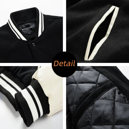Herren Collegejacke Sportliches Design Hochwertige Stoffe-2