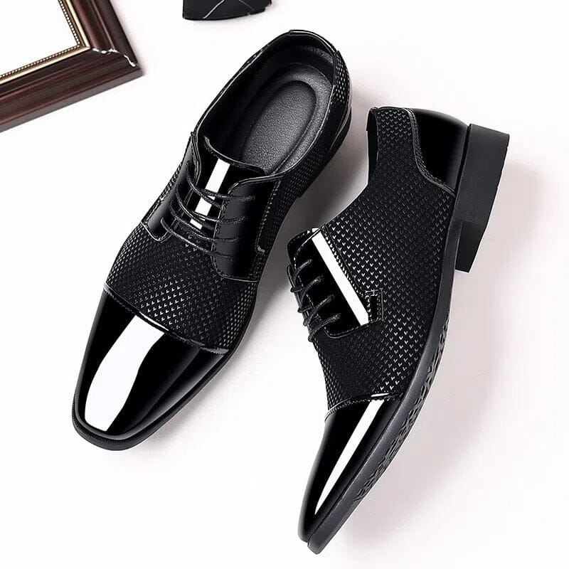 Herren Oxfords Schnürschuhe Veganes Leder-3