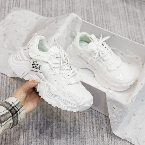 Damen Sneakers Chunky Synthetikleder Komfortables Design-1