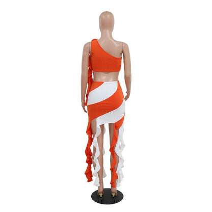 Damen-Minirock, geraffte elastische Taille, Spandex, Polyester 6