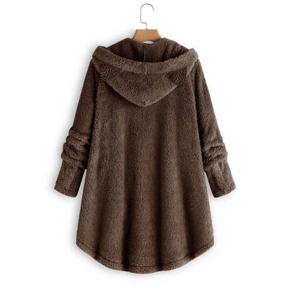Variant image for Damen-Hoodie Katzenohren Weicher Sherpa-31