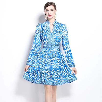 Damen-Minikleid mit Print-Design aus Baumwolle und Polyester-2