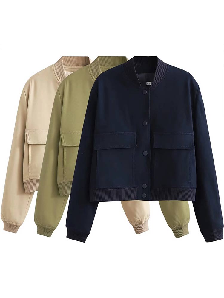 Damenjacke Moderne Bomberjacke Polyester für Damen-3