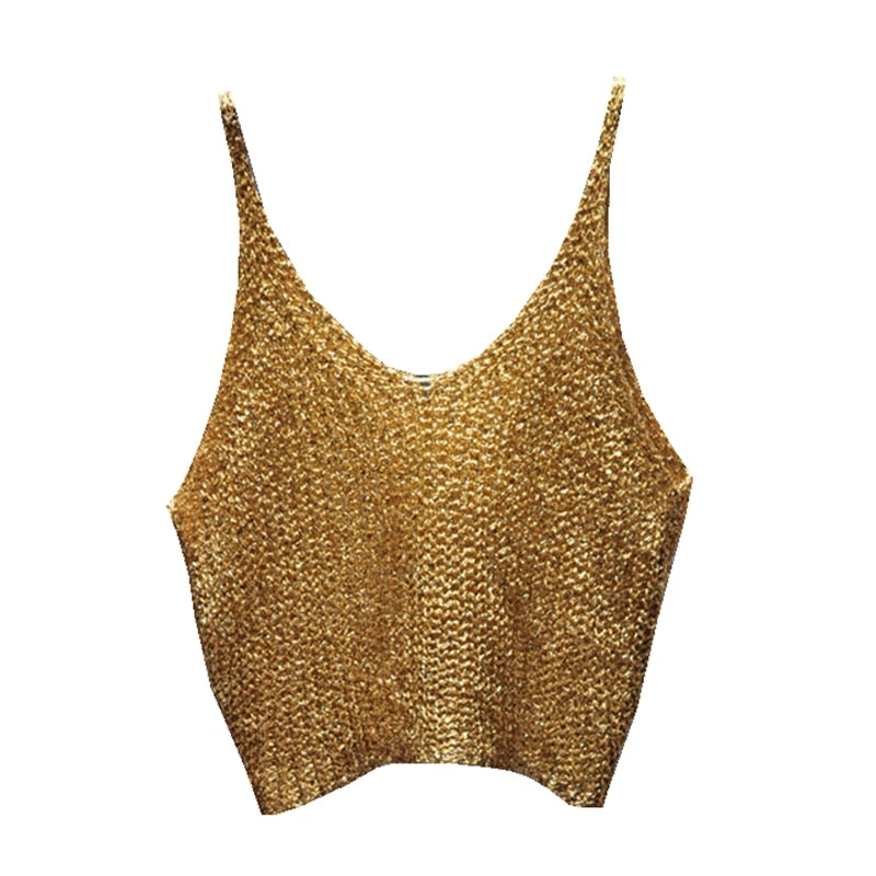 Damen-Top, lässiges Polyester, Spaghettiträger-2
