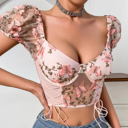 Damen-Lingerie-Set, Blumenmustes Polyester, Acetat, Viskose-3