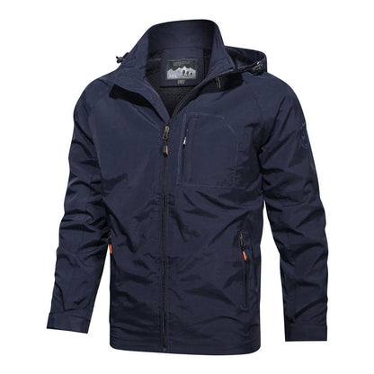 Herren-Ganzjahresjacke, wasser- und winddicht, Polyester-2