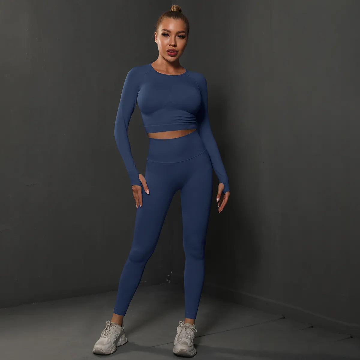 Variant image for Damen Sportliche Hose Hohe Taille Atmungsaktiver Spandex Nylon-21