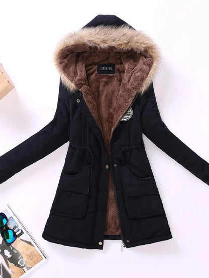 Damenjacke aus Baumwolle und Polyester für Herbst und Winter – Casualjacke mit Acetatfüllung und normaler Passform 15