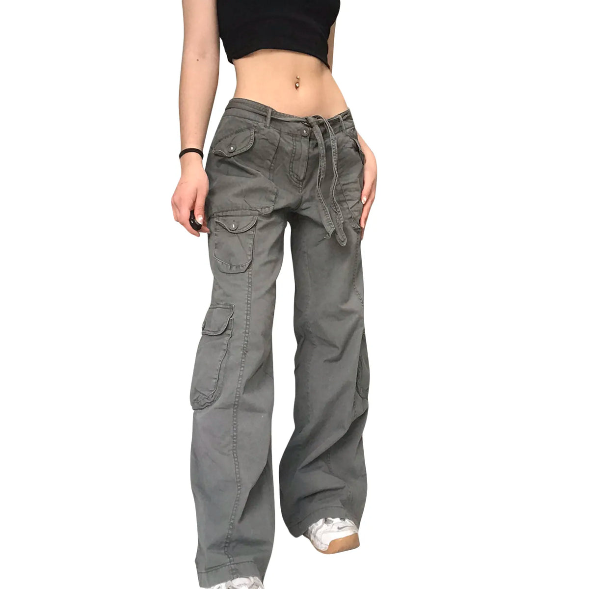 Damen-Cargo-Hose, lässige Passform, Baumwolle, Polyester 6