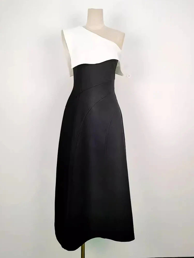 Damen-Midikleid, A-Linie, Baumwollmischung-4