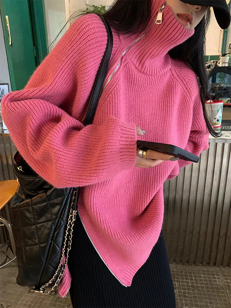 Variant image for Damen-Strickpullover, gestreift, retro, weiche Qualität-9