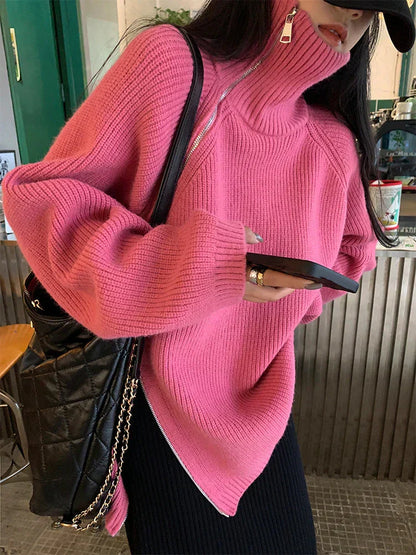 Variant image for Damen-Strickpullover, gestreift, retro, weiche Qualität-6