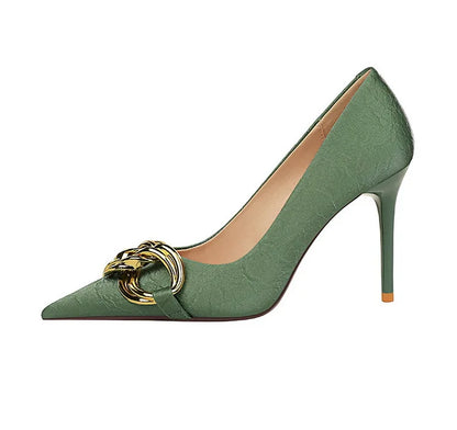 Elegante schwarze Stilettos für Damen mit Gummisohle – 10 cm hoher Absatz, PU-Material, erhältlich in den Größen 36-41 7