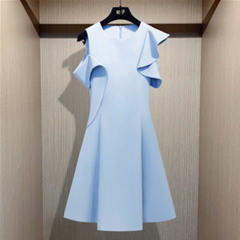 Herren-Minikleid, A-Linie, monochromes Polyester-5