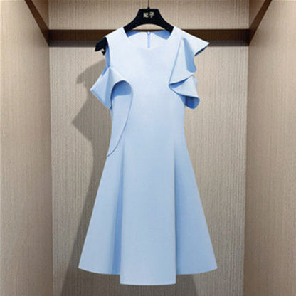 Herren-Minikleid, A-Linie, monochromes Polyester-5