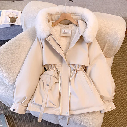 Variant image for Damen-Fleece-Mantel, mit Kapuze, warm und elegant-16