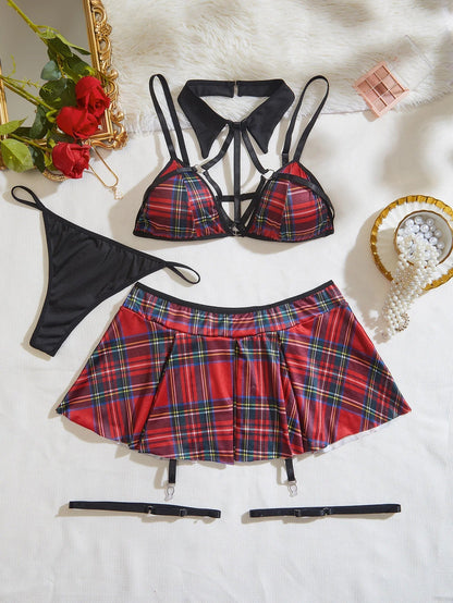 Damenunterwäsche-Set, gemusterter Polyester, schicke Damen-Unterwäsche-5