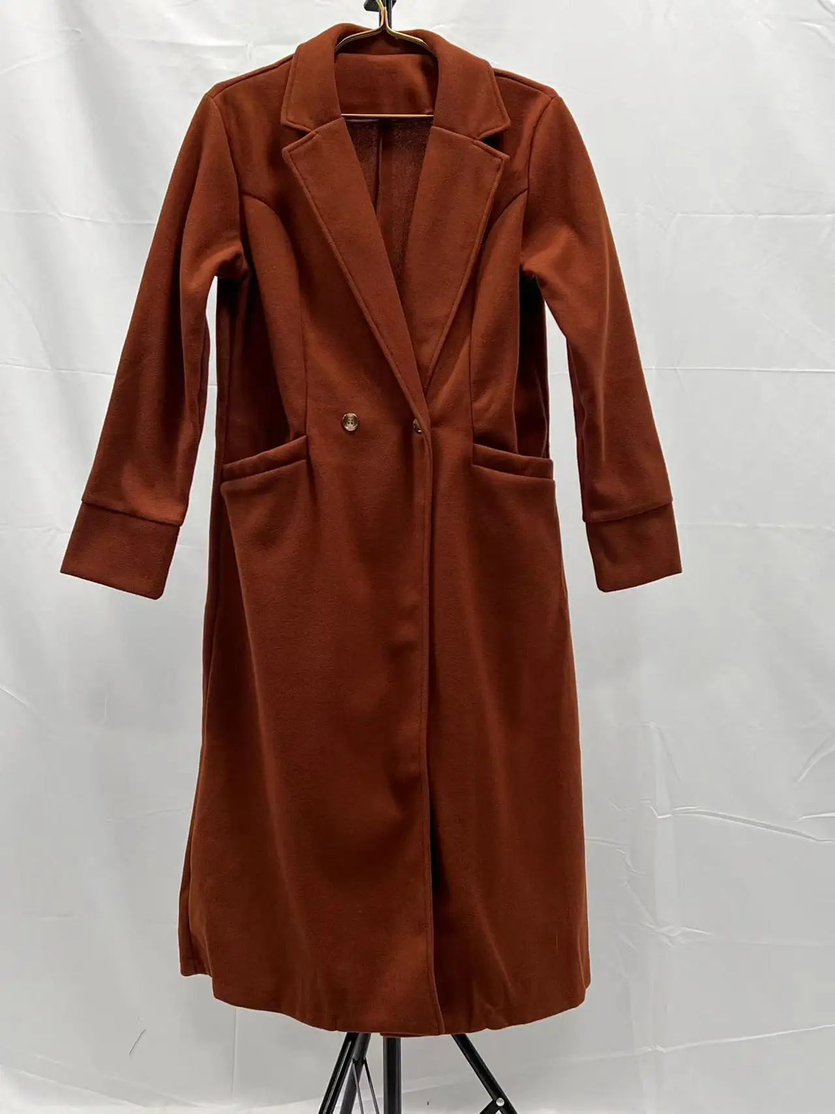 Damen-langer Mantel, elegantes Polyester-3
